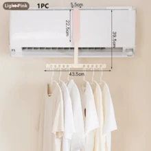 1 PC Foldable Air Conditioner Drying Rack, Portable Multi-Hole Travel Clothes Hanger, Space-Saving Collapsible Laundry Rack For Hotel, Business Trip, Home, Apartment, Dorm, Camping, Lightweight, Durable, Quick-Dry, Indoor Outdoor Summer Use - View 13