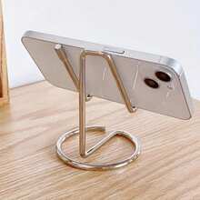 1pc Metal Iron Phone Stand, Slouchy Person Desktop Metal Stand, Dual-Use Creative Business Card Holder, Simple Desktop Portable Reading Display Business Card Rack, Suitable For Desktop Storage, Office Storage, Business Card Storage, Can Be Given As A Gift To Professionals - one-size - View 5