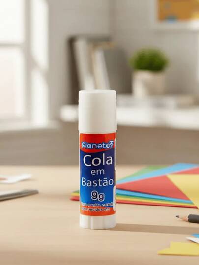 Kit com 12 Colas em Bastão 9g Cola Branca Escolar Secagem Rápida Alta Fixação para Papel Cartolina Papelão EVA Artesanato Escritório Escola Aplicação Sem Sujeira Material Escolar Uso Diário Fácil de Utilizar