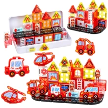 Mini Pocket Fire Magnetic Building Blocks 40pcs Set, 3.75cm Translucent Colorful Magnetic Tiles, Educational STEM Building Toys For Toddlers 3+ Years Old, Random Colors For Boys And Girls - Color - View 2