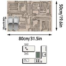 1pc European & American Modern Luxury Abstract Geometric Design Soft Faux Cashmere Area Rug, Bathroom, Kitchen, Entryway, Hallway, Bedside, Living Room, Bedroom, All-Season Machine Washable Large Size Floor Mat, Aesthetic Home Decor - Multicolor - View 12