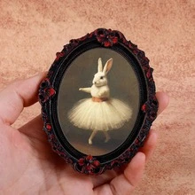 1pc Wooden Photo Frame Fridge Magnet, Exorcist Cat Pattern Fridge Magnet - Suitable For Home, Office, Study Room Fridge Decoration - Fridge Magnet! - one-size - View 21