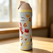 Owala 32oz/24oz Fruit Cup Highly Attractive Stainless Steel Insulated Tumbler Outdoor Portable Pop-Up Water Bottle Stainless Steel Insulated Tumbler Portable Sports Water Bottle With Straw Suitable For Sports, Travel And School Sports Activities Water Bottle. , Good Sealing, Portable, Flip Lid Design, Perfect For Holding Cold And Hot Drinks, Coffee And Frozen Beverages - Multicolor - View 6