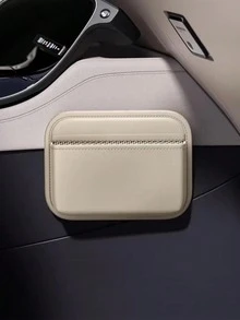 Kantong Penyimpanan Mobil Multifungsi dengan Perekat Kait dan Loop, Kapasitas Besar, Tidak Meninggalkan Sisa, Tempat Penyimpanan yang Dapat Dilepas dengan Lubang Kabel Pengisi Daya, Cocok untuk Dashboard Mobil, Pintu, Sandaran Kursi untuk Ponsel, Kunci, Earbud, dan Aksesori Interior Kecil Lainnya - A - View 12