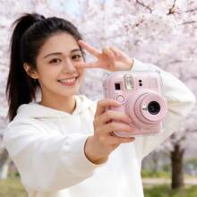 Fujifilm Mini 12 Mini 13 透明相機保護殼,防震防刮透明保護套,附照片收納功能,時尚戶外旅行相機保護套 - 查看 8
