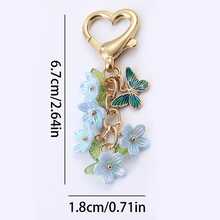 1pc Colorful Flowers Pendants DIY Accessories Earrings Charm Bag Keychain Gift Decoration Phone Pendant Valentine's Day Gift - Multicolor - View 8