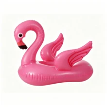 Adult Oversized Pink Flamingo Inflatable Swimming Ring - Luxury Tropical Island Shaped Lounger With Cup Holder, Large Pink Flamingo Floating Raft, Quick Dry Reusable Vinyl Inflatable Mat, Essential For Pool Party Relaxation, Summer Swimming Accessory - Swimming Ring - View 6