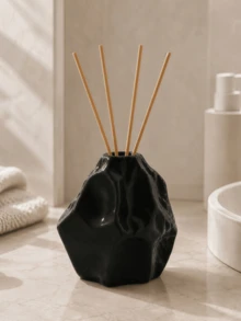 1pc Abstract Aromatherapy Diffuser Bottle, Reed Diffuser With Fragrance Stone Base, Multiple Colors Available, Aesthetic Home Fragrance Decor, Suitable For Bathroom, Living Room, Gift - C - View 6