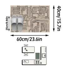 1pc European & American Modern Luxury Abstract Geometric Design Soft Faux Cashmere Area Rug, Bathroom, Kitchen, Entryway, Hallway, Bedside, Living Room, Bedroom, All-Season Machine Washable Large Size Floor Mat, Aesthetic Home Decor - Multicolor - View 13