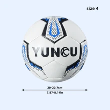 1個 YUNCU 耐磨足球，訓練賽事足球，體能運動，防滑縫製球，適用於室內與室外 - 彩色 - 查看 8
