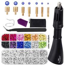 cgelaero Hot Melt Rhinestone Applique Tool Set, Rhinestone Applicator Machine, Heat-Fix Rhinestone Applique Tool Set, Rhinestone Applicator Machine, Rhinestone Applicator Machine, Suitable For Clothing, Fabric, Wood, Cardstock, Leather Heat-Fix Rhinestone Applicator Gun Set - Multicolor - View 3