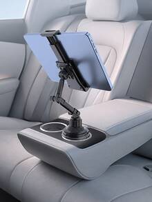 Universal Car Cup Holder Phone & Tablet Mount, Telescopic Rotating Cup Slot Navigation Stand With Spring Tension Clip, Anti-Slip & Anti-Vibration, Compatible With Smartphones, GPS And Tablets Up To 12 Inches, Car Interior Accessory - Cup Holder Bracket - View 3