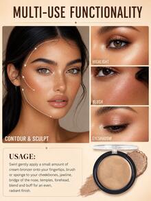 UCANBE Luminous Contour Balm Series, Multi-Use Face And Body Makeup For Highlighting, Blushing, Contouring And Sculpting, 7g/0.24 Oz - 01 GOLDEN GLOW - View 4