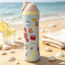 Owala 32oz/24oz Fruit Cup Highly Attractive Stainless Steel Insulated Tumbler Outdoor Portable Pop-Up Water Bottle Stainless Steel Insulated Tumbler Portable Sports Water Bottle With Straw Suitable For Sports, Travel And School Sports Activities Water Bottle. , Good Sealing, Portable, Flip Lid Design, Perfect For Holding Cold And Hot Drinks, Coffee And Frozen Beverages - Multicolor - View 2