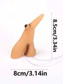 1pc Unisex Witch Nose Costume Prop, Suitable For Halloween Performance, Daily Wear And Funny Use - Apricot - View 5