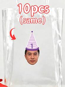 1/10/25/50/100/150件可客製化生日貼紙，個性化臉孔年齡數字，派對帽杯子標籤，禮物吊牌，派對裝飾，單身女派對杯子蛋糕裝飾頂飾 - 多色(Stickers) - 查看 19