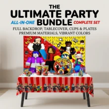 ROBLOX 32件套生日派对礼品套装，户外派对用品，礼品纸盒，游戏主题包装袋，生日派对礼品袋，婚礼装饰 - Roblo 背景布 桌巾 杯盤 吸管 - 查看 2