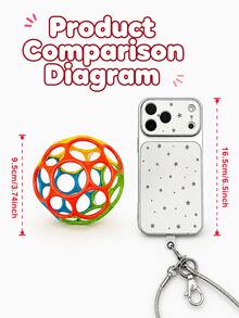 1pc Baby Soft Grip Ball Rattle, Early Education Sensory Toy With Bell, Develops Motor Skills, Easy To Grip Montessori Toy, Holiday/Birthday Gift - Multicolor - View 12