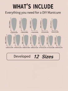 24pcs Halloween Nail Stickers, Eye & Spider Web Pattern Nail Art, Long Water Drop Shape Minimalist Fashion Nail Art, Wearable Nail Accessories, Fake Nails, Y2K Nail Style, Essential Halloween Nail Decoration - Black - View 6