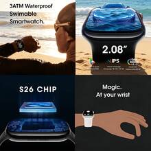 PANDA WATCH 11X Smartwatch, 2.08" HD Display, Bluetooth Calling, Message Preview, NFC Access Control, Sports Mode, Sleep Monitoring, Health Monitoring, DIY Watch Face, Weather Forecast, 3ATM Waterproof For Swimming, AI Smartwatch Unisex - Black - View 8