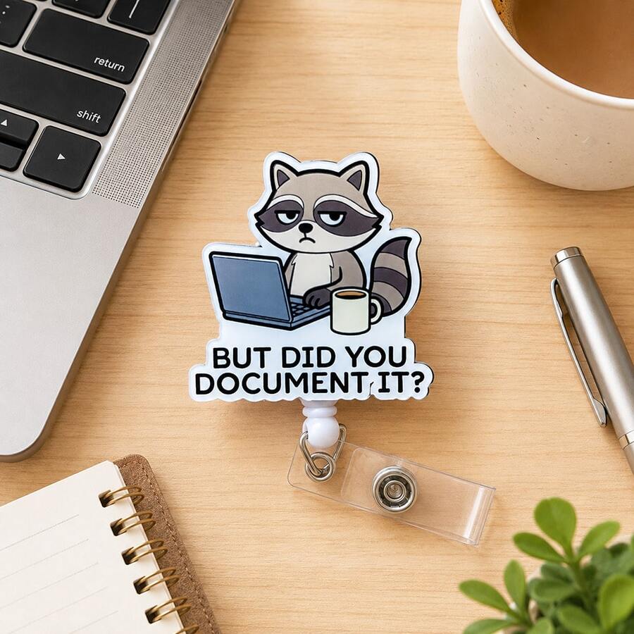 Retractable D Card Holder Reel With Cute Cartoon Design, Nurse Hospital Badge Holder Office Lanyard 1pc - X665 - View 1