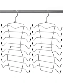 1PC/2PCS Space‑Saving Multi‑Layer Hanger, Closet Storage Organizer For Bras, Tank Tops, Camisoles, Sports Bras, Ties, Swimsuits & Strappy Dresses - Multicolor - View 11