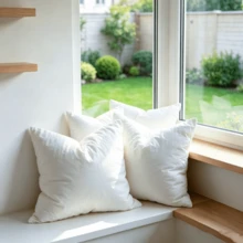 CLSUPER 18/20/21/14x21 Inch White Goose Down/Down Soft Fluffy Throw Pillow Insert, Square Cotton Cover, Plump Washable Quick Rebound Non-Shedding Breathable Cushion Inner, Suitable For Home Decor - White - View 6