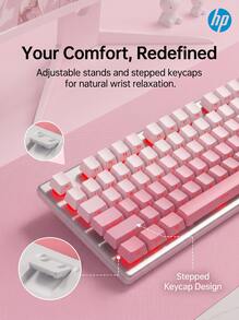 HP K500Y Mechanical Feel Wired Silent Membrane 104-Key Keyboard For Gaming, Office, And Study, Suitable For Laptops And Desktops, Stylish Side-Engraved Peripheral - View 5