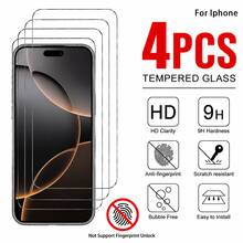 4PCS Ultra Clear 9H Tempered Glass Screen Protector For IPhone 17/16 Pro Max/16 Pro/16 Plus/16/15 Pro Max/15 Pro/15 Plus/15/14 Pro Max/14 Pro/14 Plus/14/13 Pro Max/13/12 Pro Max/12/11 Pro Max/11/XR/XS Max/XS, Full Screen HD Glass Shield, Crystal Clear View, Fingerprint Resistant Layer, Scratch Protection, Bubble-Free Install, Smooth Touch, Slim Fit Design - Clear - View 31