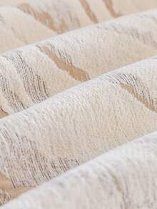 1pc Minimalist Neutral Beige Marble Wave Chenille Sofa Throw, With Tassel Edge, Abstract Texture Sofa Cover Blanket, Non-Slip All-Season Universal Sofa Slipcover, Pet-Friendly Machine Washable Furniture Protector, Living Room Home Decor - Khaki - View 2