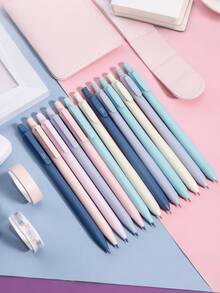10 buah/Set, Set Pensil Mekanik Warna-warni Morandi, Isi Pensil 0,5mm/0,7mm, Desain Minimalis Warna Solid, Pensil Mekanik Plastik, Perlengkapan Pelajar dan Kantor, Perlengkapan Penting untuk Kembali ke Sekolah - Pensil mekanik berwarna - View 2