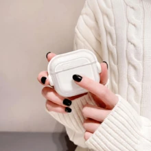 Creative Minimalist Stand Earphone Protective Case Compatible With Apple 1/2 Pro, 3/Pro (2nd Generation), 4/Pro3 - Clear - View 5