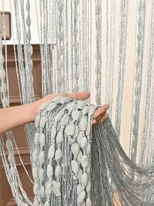Fashionable All-Season Anti-Fly Anti-Insect Curtain, Tassel Room Divider Screen Decor, Beaded Curtain, Shiny Line Curtain, Creative Mixed Style, Fluffy Lantern Ball Curtain, Suitable For Indoor Hanging Decoration And Wardrobe Divider Curtain - Multicolor - View 5