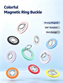 Detachable Magnetic Cell Phone Ring Stand, Portable Finger Ring Holder, Multi-Angle Support, Ideal For Driving, Video Chatting. Office Work, Mobile Gaming, Daily Life - Multicolor - View 4