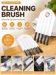 1pc Multi-Function Computer Cleaning Brush: Soft Bristle Keyboard Cleaning Brush, Gap Dusting Brush And Keycap Cleaning Brush, Insulated Cup Lid Gap Cleaning Brush, Curved Handle Deep & Shallow Gap Keyboard Brush, Baby Bottle Brush, Desktop Cleaning Set - Cleaning Brush - View 10