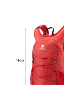 CAMEL CROWN 輕量戶外背包，便攜式登山背包，適合徒步、健行、旅行與運動 - 紅色 - 查看 2
