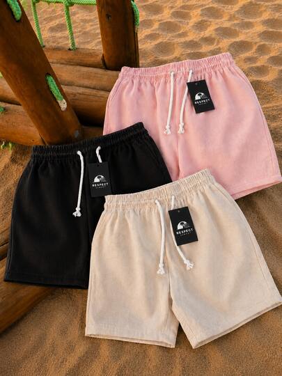 Kit 3 Short Linho Masculino Luxo Praia Old Money Bermuda Verão Estilosa Premium