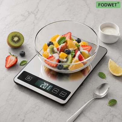 Báscula de cocina digital para alimentos de 10 kg de gran capacidad, perfecta para hornear, cocinar y perder peso, báscula electrónica utilizada para medir y pesar, requiere 2 pilas AAA (no incluidas)