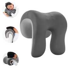 Neck Support For Office Chair,Memory Foam Desk Pillow For Napping,Washable Cover,Fits Most Office Chair , Head Rest For Office Chair, Ergonomic Hanging Pillow Support, Soft Memory Foam Nap Pillow For Office Work, Computer Chair, Side Sleeping - Grey - View 12