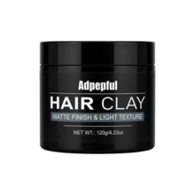 Adglamful Men's Styling Hair Wax, Natural Fresh Scent Matte Finish Hair Wax 120g, Suitable For Creating Voluminous, Dry Styling, Long-Lasting Hold, Lightweight And Non-Sticky, Creating Natural Texture Effect Matte Hair Wax - Mud - View 8