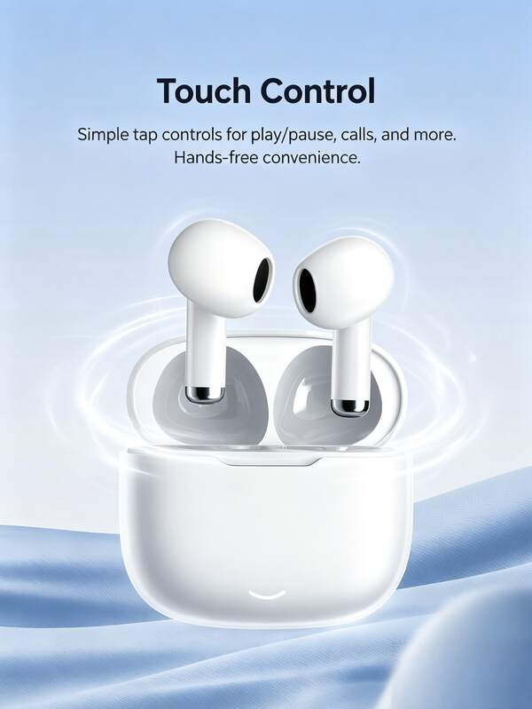 Wireless Earbuds - Fashionable Design, Metallic Texture, Bluetooth 5.4 In-Ear Headphones (Deep Bass, Ultra-Long Battery Life, Waterproof), Equipped With Microphone, Suitable For Laptop, Tablet And Smartphone, Perfect For Sports And Fitness Scenarios. (Applicable Occasions: Christmas/Gift)