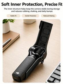 Osmo Pocket 4 快拆收納保護殼，PC+矽膠全包覆相機保護殼，內建濾鏡收納槽附腕帶，60g 輕量便攜，適合 Vlog、戶外拍攝、旅行與日常攜帶 - 查看 5
