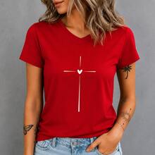 Women T-Shirts - 紅色 - 查看 1