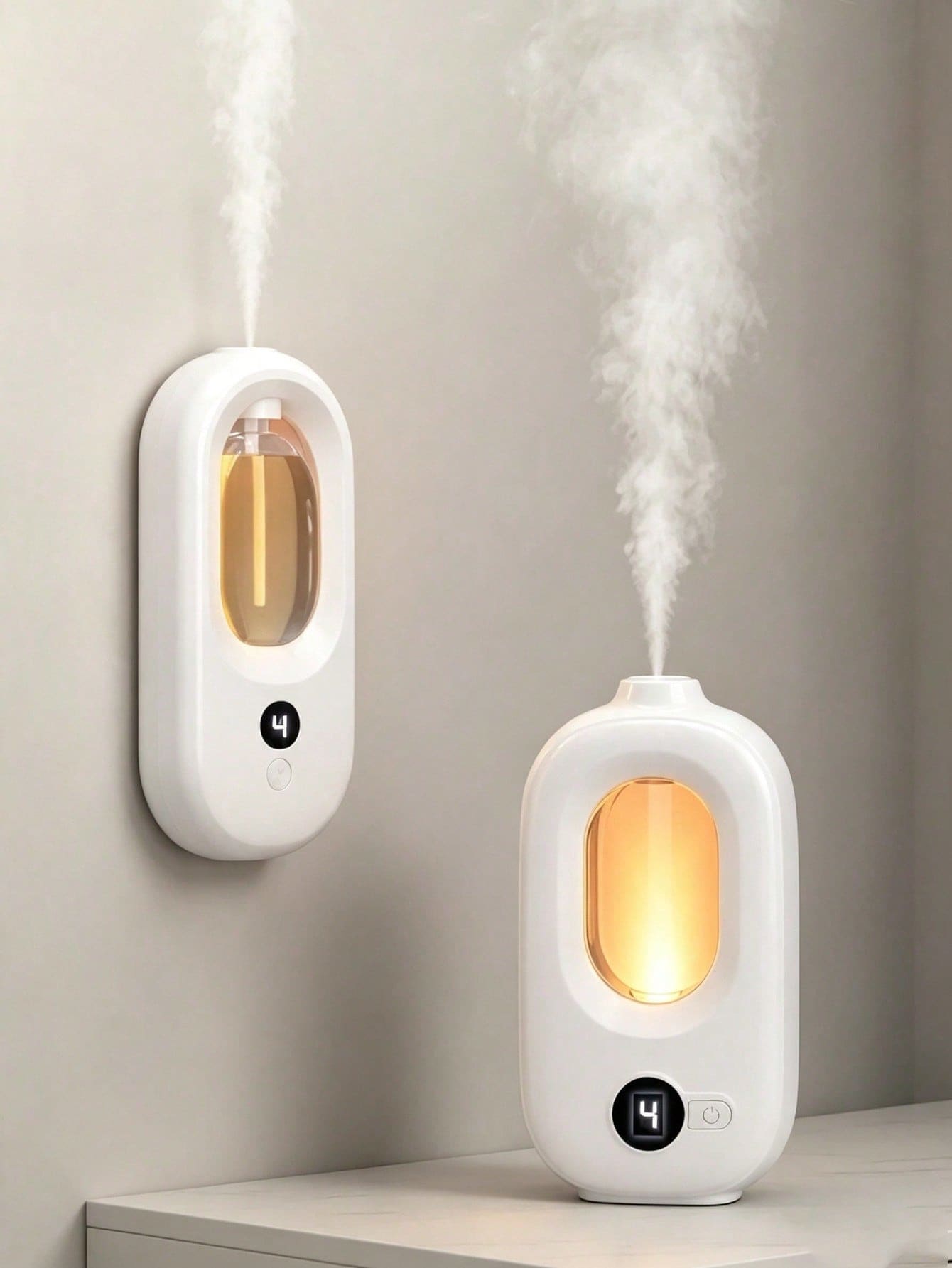 AOYI Automatic Aroma Diffuser, Electric Mist Fragrance Dispenser, Wall-Mounted And Desktop Dual-Use Automatic Fragrance Sprayer, 4-Level Adjustable Essential Oil Diffuser, Suitable For Living Room, Bathroom Or Office Space - Mist - View 1