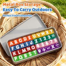 80pcs Magnetic Number & Letter Blocks Set, DIY Magnetic Cube Building Set With Storage Tin Box, STEM Learning Educational Interactive Fingertip Toy, Travel Portable Puzzle Toy, Suitable For Children's Birthday Gift, Christmas Stocking Stuffer, Back To School Gift - Multicolor - View 10