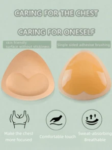 Almohadillas de sujetador de espuma gruesa con efecto push-up y autoadhesivas para mujer, adecuadas para múltiples ocasiones - Multicolor - Ver 5