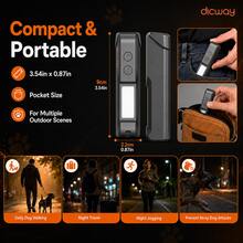 Dicway Ultrasonic Dog Repellent With LED Flashlight, 2-In-1 Humane Rechargeable Pet Anti-Barking Training Device, Portable Protection Tool For Dog Walking And Jogging - Multicolor - View 9