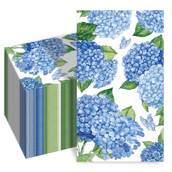 Hydrangea Paper Napkins Blue Hydrangea Floral Paper Napkins Disposable Hand Towels For Home Dinner Party Guest Napkin Summer Wedding Fall Flowers Party Decorations