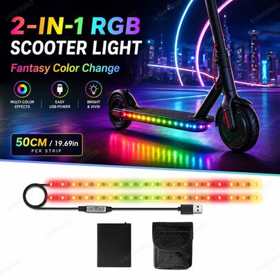 1-2PCS LED Outline Lights, Easy Install, Essential For Night Riding, Car/Motorcycle/Scooter Decor