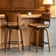 Walnut Brown + Foam + Iron + Metal & Wood